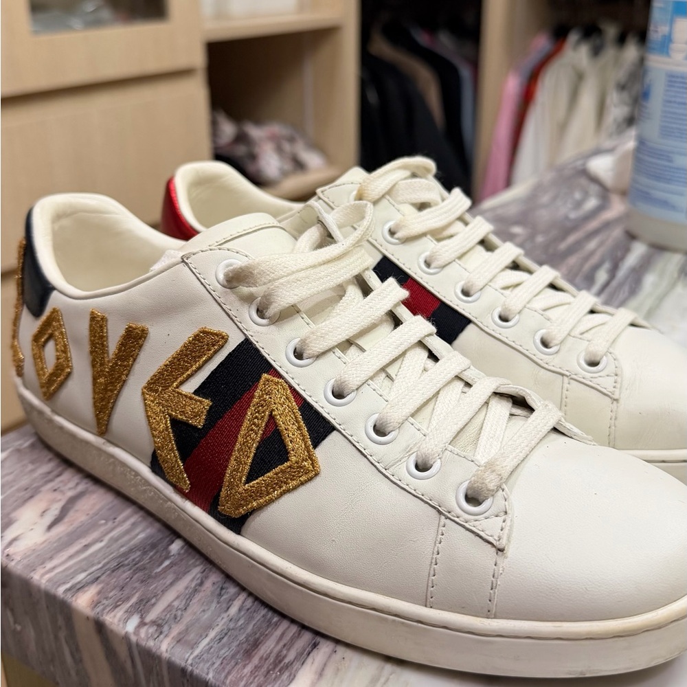 Gucci Ace Sylvie Web Leather sneakers size 38
